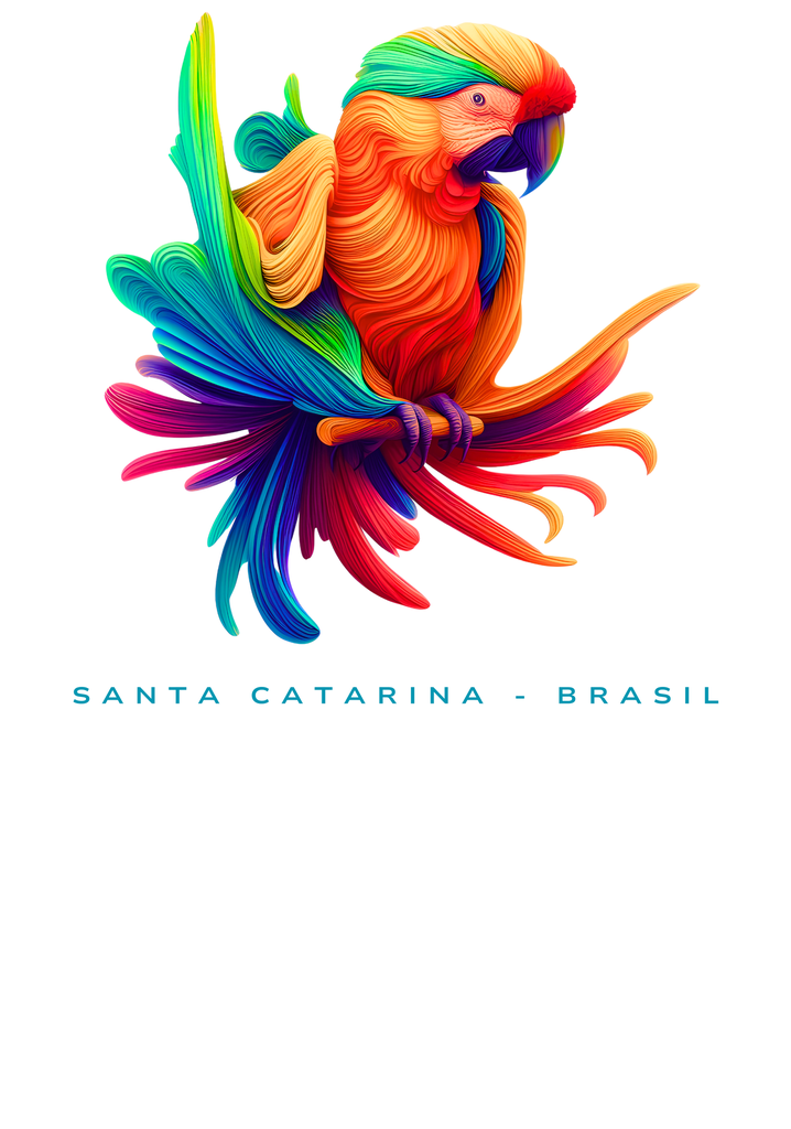 [T-NAT001-A01B01C01D01] Camisa Nature Collection - Arara Colorida (B01 | P, C01 | Masculino)