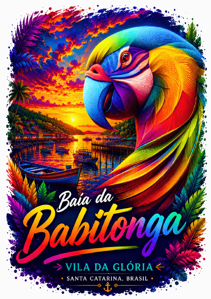 Camisa Nature Collection Baía da Babitonga - Arara no Pôr do Sol (B01 | P, C01 | Masculino)