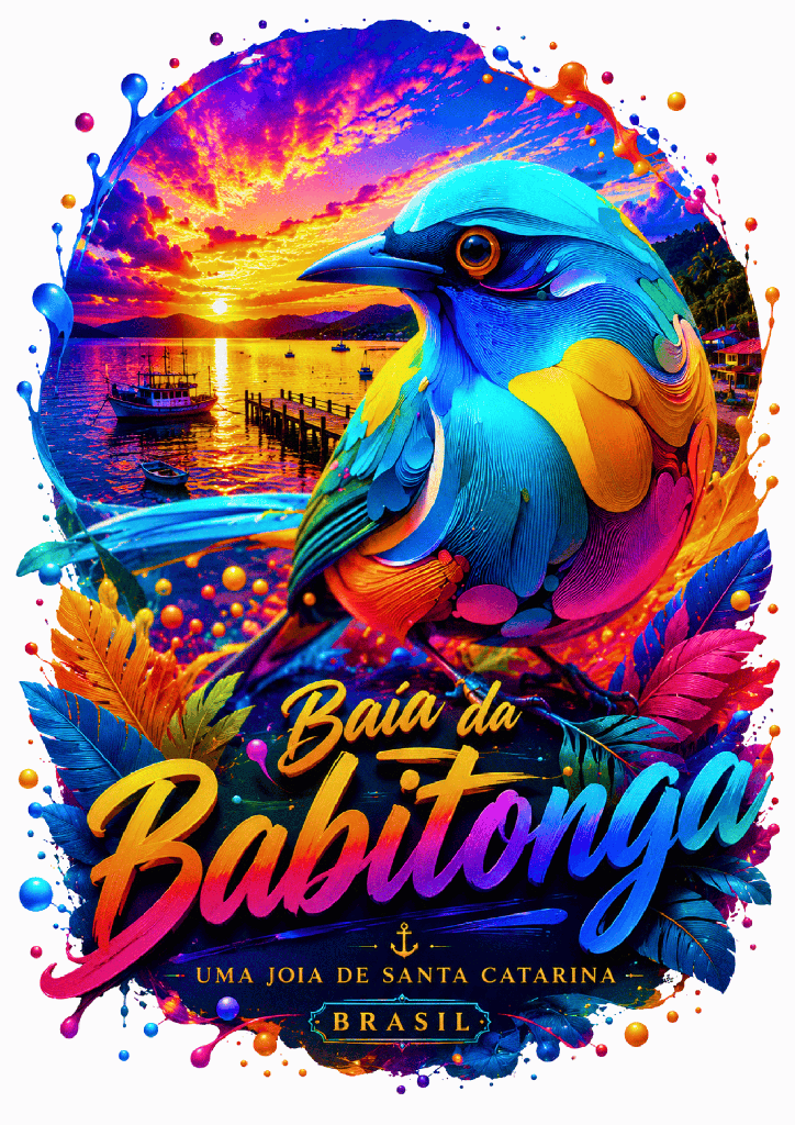 Camisa Nature Collection Baía da Babitonga - Pássaro Azul (B01 | P, C01 | Masculino)
