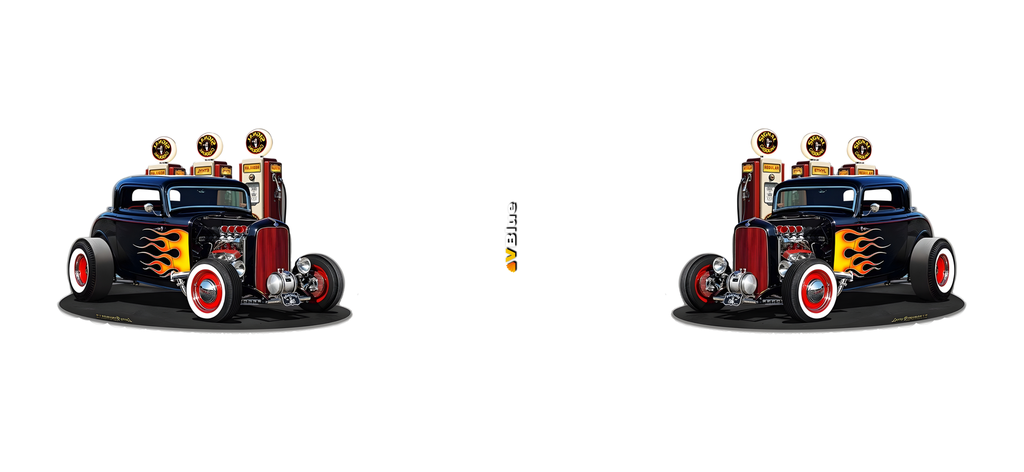 [M-CAR-HOT017] Caneca Cars HotRod - Fire
