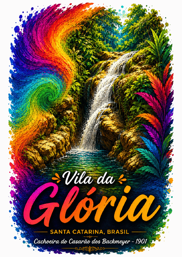 Camisa Nature Collection Vila da Glória - Cachoeira Abstrata