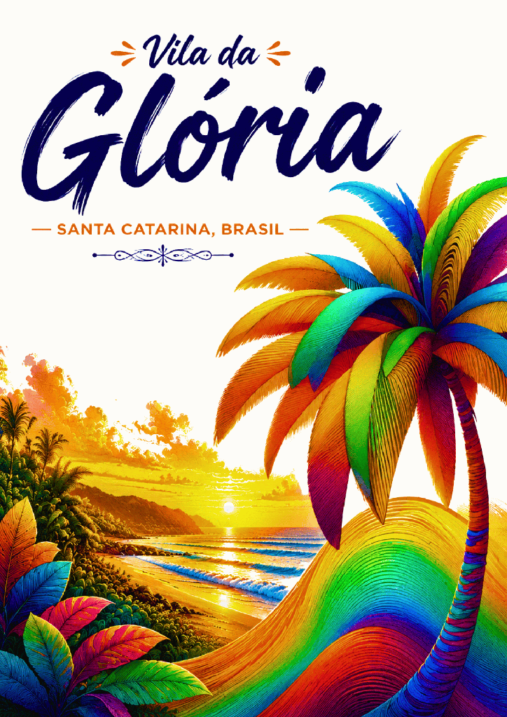 Camisa Nature Collection Vila da Glória - Coqueiros no Pôr do Sol