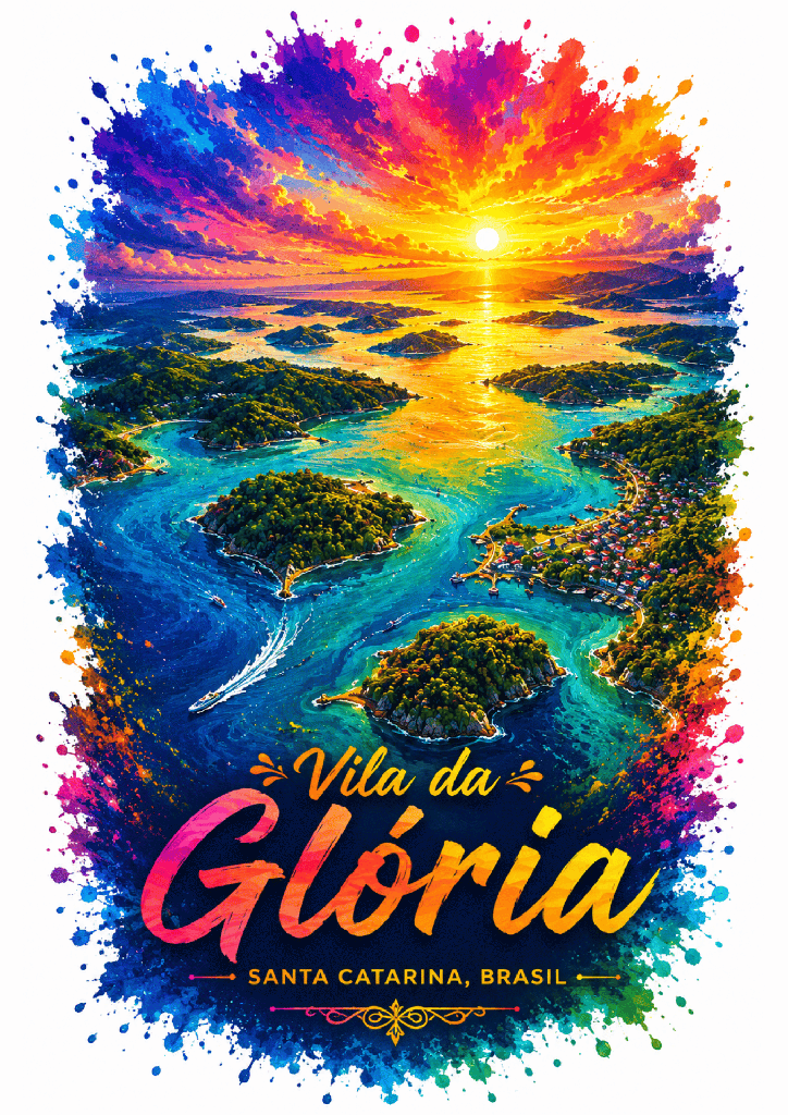 Camisa Nature Collection Vila da Glória - Ilhas no Pôr do Sol (B01 | P, C01 | Masculino)