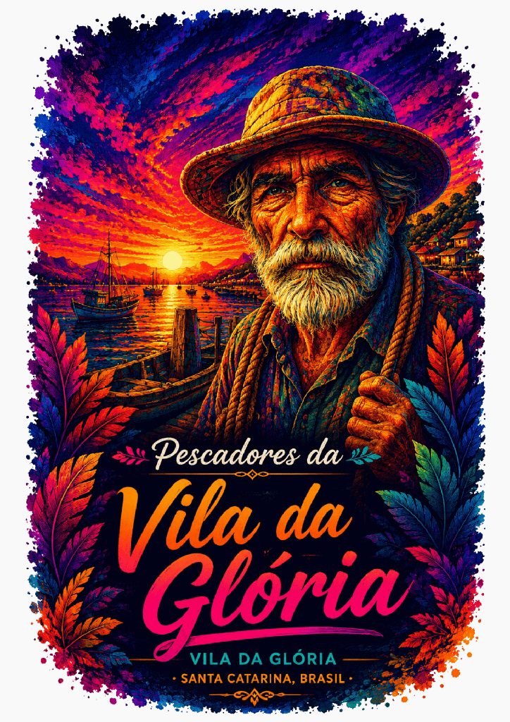 Camisa Nature Collection Vila da Glória - Pescador no Pôr do Sol