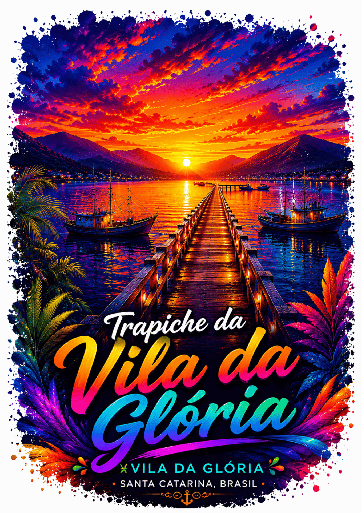 Camisa Nature Collection Vila da Glória - Trapiche da Vila (Pôr do Sol) (B01 | P, C01 | Masculino)