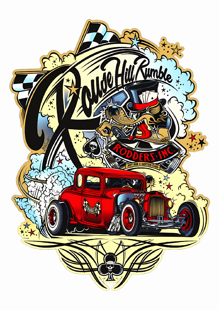 [T-CAR-HOT005-A01B01C01D01] Camisa Cars Hotrod - Rodders ink (B01 | P, C01 | Masculino)