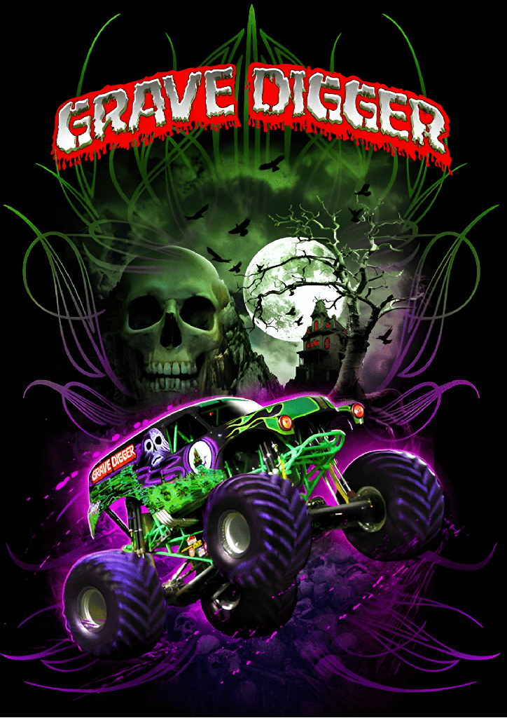 Camisa Cars Monster Truck - Grave Digger