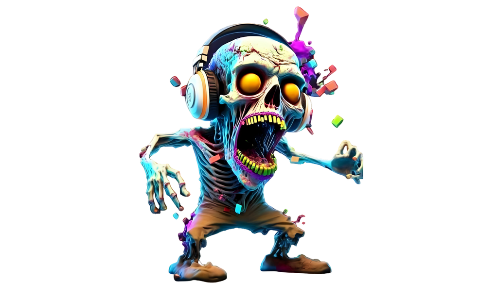 [C-STR010-A01] Boné Street - Zombie Headphones (A01 | Branco)