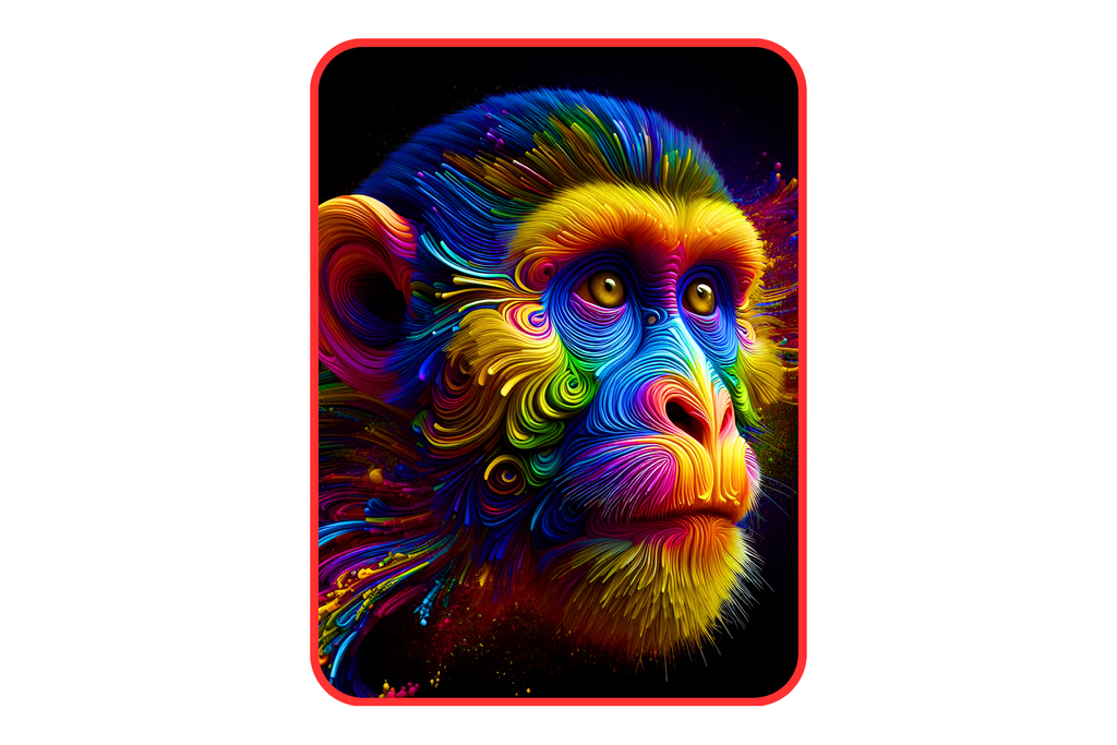 [C-NAT019-A01] Boné Nature Collection - Macaco Colorido (A01 | Branco)
