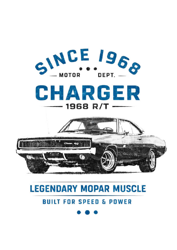 [T-CAR003] Camisa Cars - Dodge Charger 1968