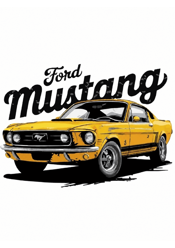 [T-CAR023] Camisa Cars - Ford Mustang