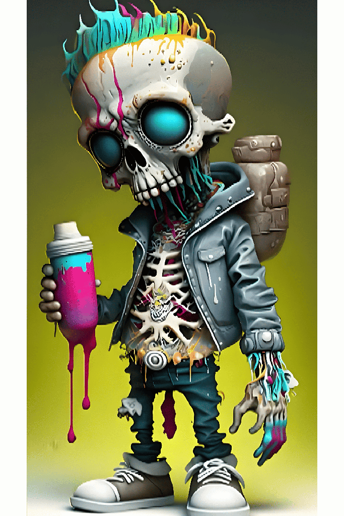 [T-CTN005-A01B01C01D01] Camisa Cartoon - Zumbi (B01 | P, C01 | Masculino)
